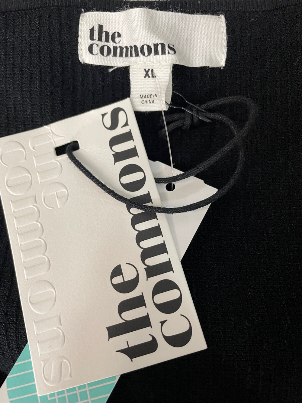 The Commons Black Ribbed Square-Neck Tank Top - Picture 4 of 6